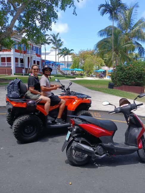 Nassau: Guided Scooter/ATV Rental or Tour w/Beach Day Bundle - Beach Day Done Right: Cabbage, Sandals, and Junkanoo
